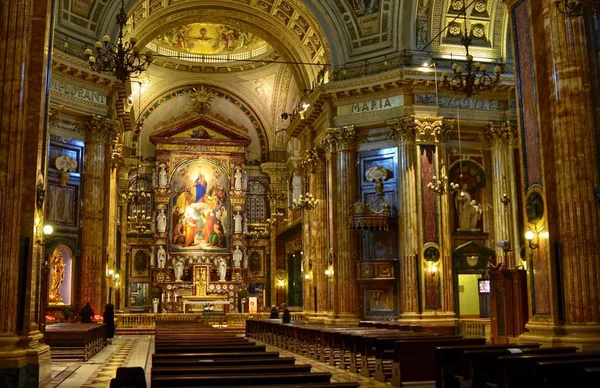 Turin Italy Piedmont April 2018 Interior Basilica Mary Help Christians — Stock Photo, Image