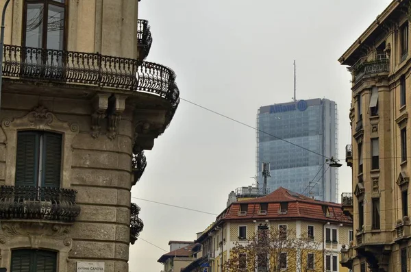 Milaan Lombardije Italië December 2017 Wolkenkrabbers Van Milaan Moderne Zeer — Stockfoto