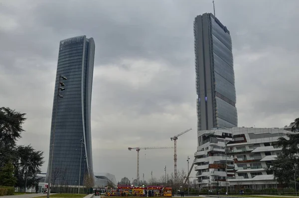 Milan Lombardy Region Italy December 2017 Skyscrapers Milan Modern Very — Stock Photo, Image