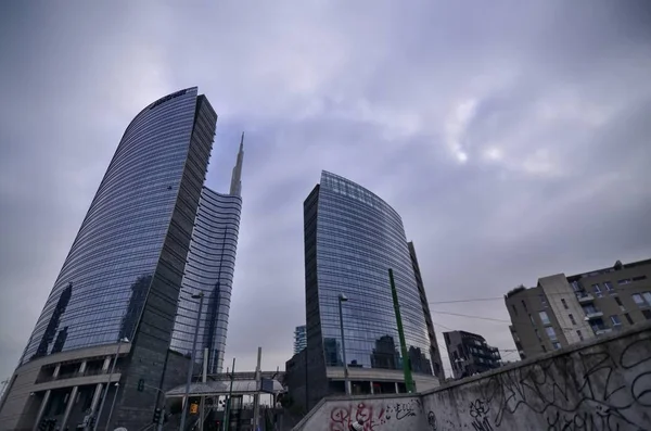 Milaan Lombardije Italië December 2017 Wolkenkrabbers Van Milaan Moderne Zeer — Stockfoto