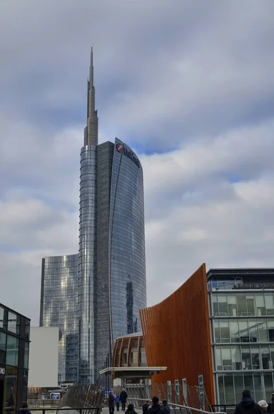 Milaan Lombardije Italië December 2017 Wolkenkrabbers Van Milaan Moderne Zeer — Stockfoto