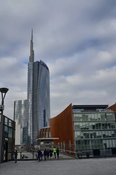 Milán Lombardía Italia Diciembre 2017 Los Rascacielos Milán Moderno Muy — Foto de Stock