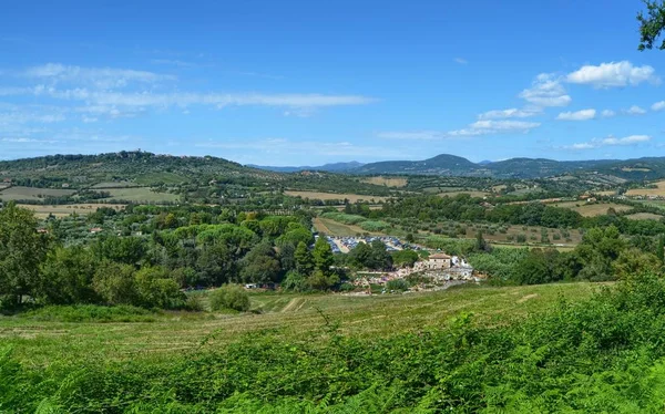 Terme Saturnia Toscana Italien Augusti 2014 Panoramautsikt Över Termalbad Full — Stockfoto