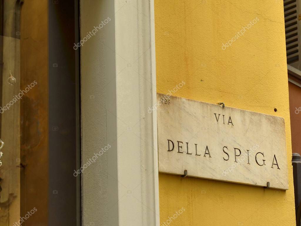 Milan, Italy, Lombardy December 31 2017. Milan's fashion district, shoes, clothes, watches and jewelry, accessories of brands and names emblazoned and known all over the world.