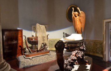 Caserta, Campania bölgesi, İtalya 22 Ağustos 2016. Caserta 'nın görkemli Kraliyet Sarayı. İç kısımları değerli malzemelerle yapılmış ve mükemmel korunmuş..