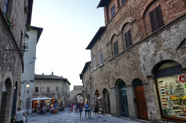 San Gimignano Itália Região Toscana Agosto 2016 Centro Histórico San — Fotografia de Stock