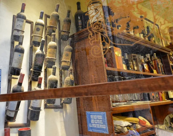 San Gimignano Itália Região Toscana Agosto 2016 Restaurantes Lojas Comida — Fotografia de Stock