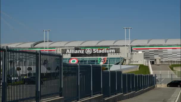 Torino Italia Piemonte Aprile 2018 Stadio Allianz Torino Juventus Hyperlapse — Video Stock