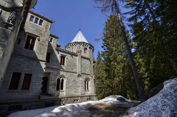 Gressoney Saint Jean Valle Aosta Régió Olaszország Április 2018 Castel — Stock Fotó