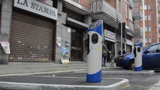 Urin Piedmont Region Italy April 2018 Piazza Nazario Sauro Construction — Stock Video