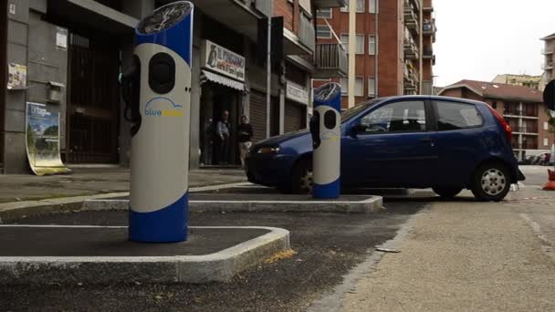 Urin Região Piemonte Itália Abril 2018 Piazza Nazario Sauro Construção — Vídeo de Stock