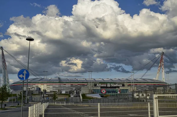 Torino Piedmont Olaszország Április 2018 Fotót Este Allianz Stadion Régi — Stock Fotó