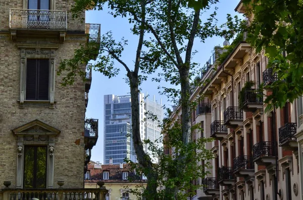 Turijn Regio Piemonte Italië April 2017 Wolkenkrabber Van Intesa Sanpaolo — Stockfoto