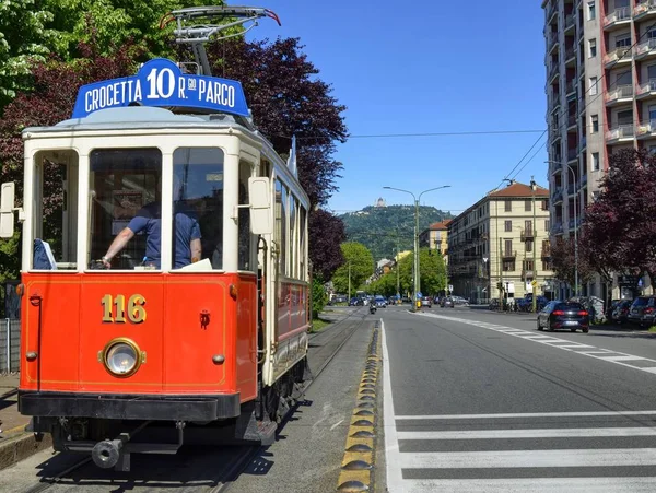 Turim Piemonte Itália Maio 2017 Eléctrico Vintage Não 116 Que — Fotografia de Stock