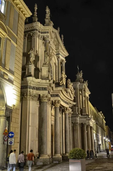 Turin Piedmont Talya Mayıs 2018 Gece Bir Torino Güzel Kareler — Stok fotoğraf