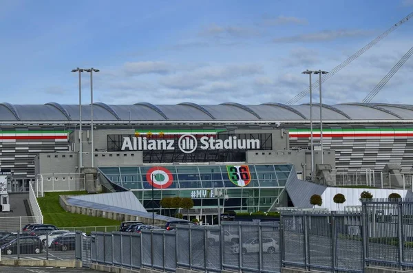 Turijn Piemonte Mei 2018 Foto Genomen Avond Van Allianz Stadion — Stockfoto