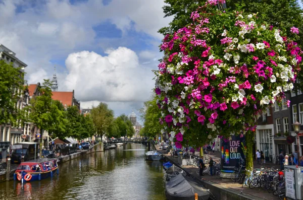 Amsterdam, Nederland. augustus 2019. Betoverende weergave van een van de c — Stockfoto