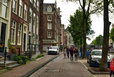 Amsterdam, Hollanda. Ağustos 2019. Tarihin sokakları