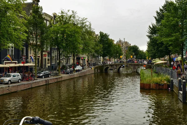 Amsterdam, Hollanda. Ağustos 2019. Tarihin tipik görüntüsü — Stok fotoğraf