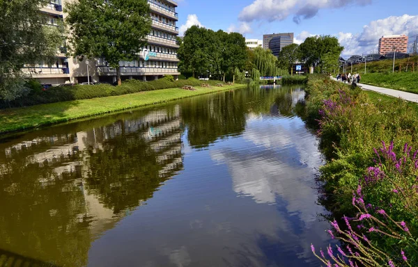 Ámsterdam, Holanda, agosto de 2019. En las afueras de los canales son — Foto de Stock