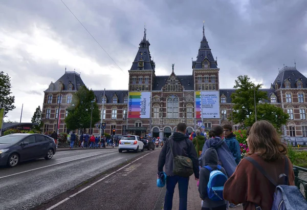 Amsterdam, Holland, agosto de 2019. a imponente fachada do rijk — Fotografia de Stock