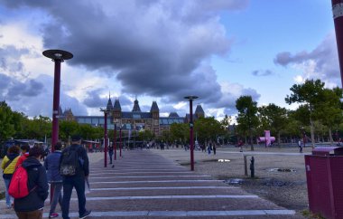 Amsterdam, Hollanda, Ağustos 2019. Rijksmuseum, etkileyici.