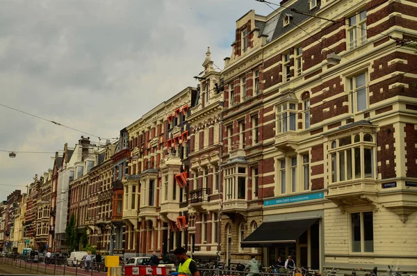 Amsterdã, Holanda, agosto de 2019. Rua típica no h — Fotografia de Stock