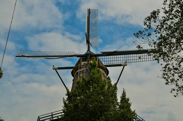 Amsterdam, Holland, August 2019.The De Gooyer Mill is located on — Stock Photo, Image