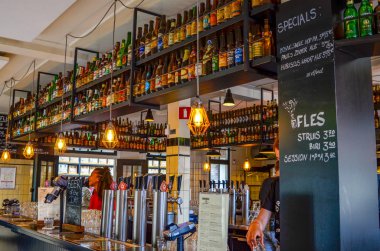 Amsterdam, Hollanda, Ağustos 2019. Brouwerij 'in bira fabrikası...