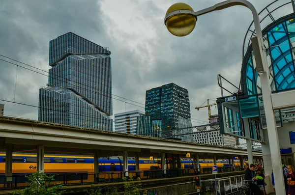 Amsterdam, Hollanda, Ağustos 2019. Kenar mahallelerde, yol boyunca — Stok fotoğraf