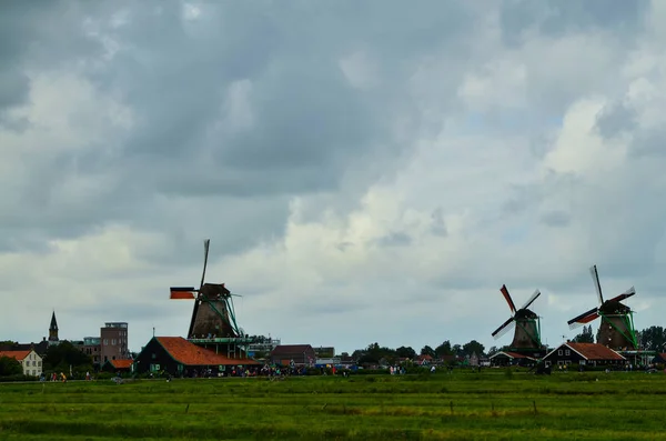 Zaanse Schans, Holandsko, srpen2019. Severovýchod od Amsterdamu — Stock fotografie