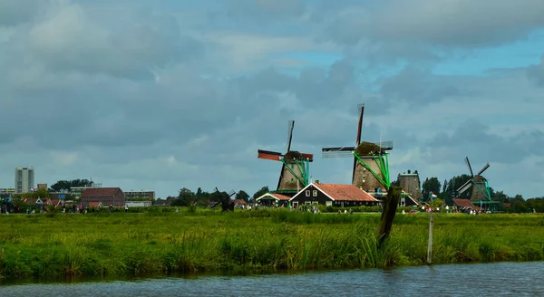 Zaanse Schans, Holandsko, srpen2019. Severovýchod od Amsterdamu — Stock fotografie