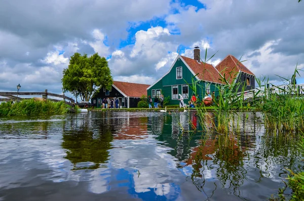 Zaanse Schans, Holland, augusti 2019. Nordöstra Amsterdam är ett — Stockfoto