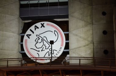 Amsterdam, Hollanda, Ağustos 2019. Stadyumun gece manzarası.