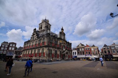 Delft, the netherlands, august 2019. The imposing town hall: on 