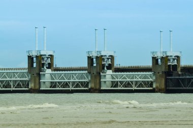 Oosterschelde, Hollanda, Ağustos 2019. Büyük baraj... 