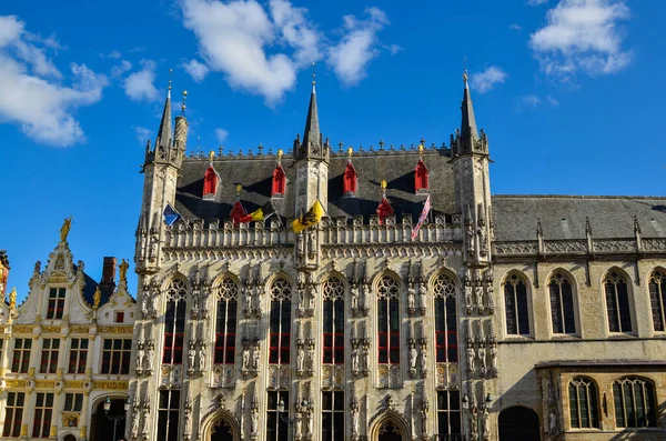 Brujas Flandes Bélgica Agosto 2019 Burg Square Uno Los Más — Foto de Stock