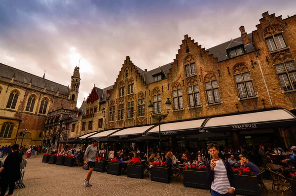 Brugge Vlaanderen België Augustus 2019 Burg Square Een Van Belangrijkste — Stockfoto