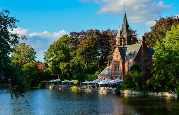 Brujas Bélgica Agosto 2019 Lago Parque Minnewater Son Lugar Más —  Fotos de Stock