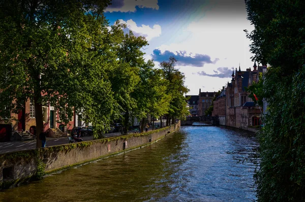 Brugge België Augustus 2019 Een Van Grachten Van Het Historische — Stockfoto