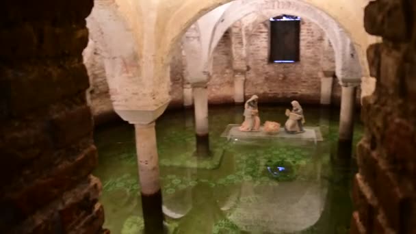 Ravenna Italië December 2019 Het Historische Centrum Heeft Basiliek Van — Stockvideo