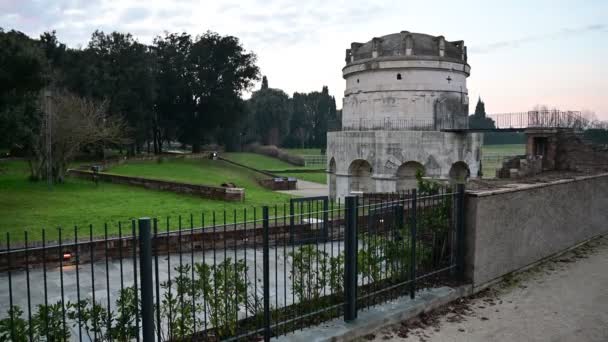 Rawenna Włochy Grudzień 2019 Zabytkowym Centrum Bazyliki San Franceso Znajduje — Wideo stockowe