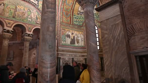 Dezember 2019 Ravenna Italien Basilika San Vitale Video — Stockvideo