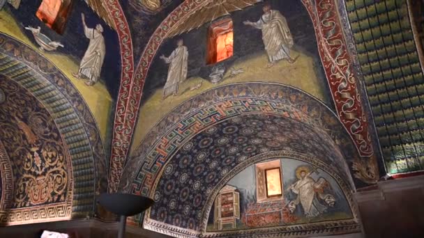 Dezember 2019 Ravenna Italien Mausoleum Galla Placidia Video — Stockvideo