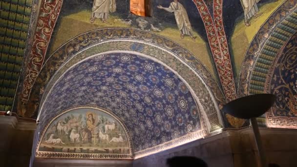 Dicembre 2019 Ravenna Italia Mausoleo Galla Placidia Video — Video Stock