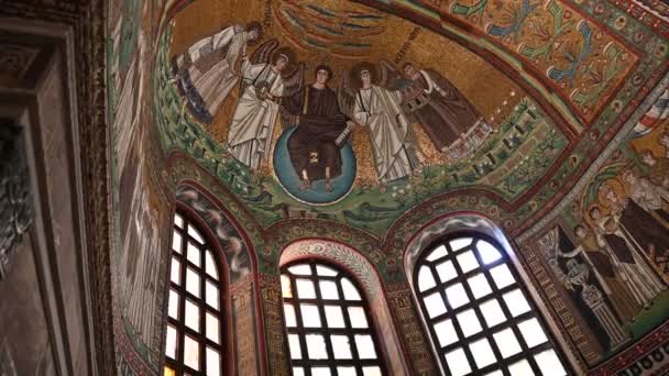 Dezember 2019 Ravenna Italien Basilika San Vitale Video — Stockvideo