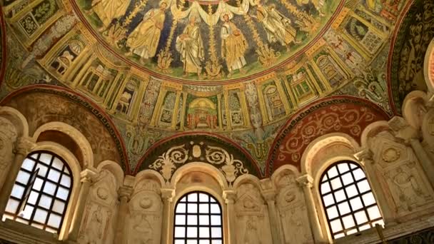 December 2019 Neonian Baptistery Ravenna Baptistery Neon Video — Stock Video