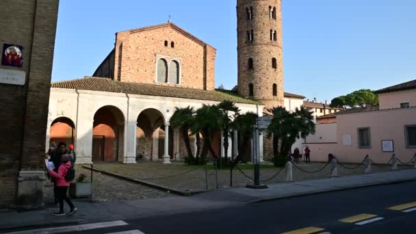 Ravenne Italie Décembre 2019 Images Sur Les Extérieurs Basilique Sant — Video