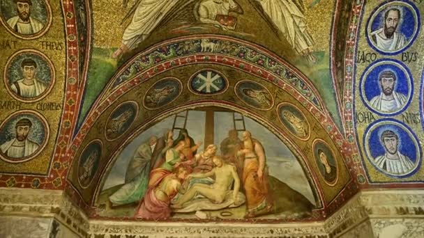 Itálie Prosinec 2019 Arcibiskupská Kaple Ravenna Video — Stock video