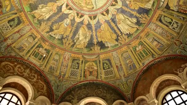 2019年12月 Neon的Ravenna Baptistery Neonian Baptistery — 图库视频影像